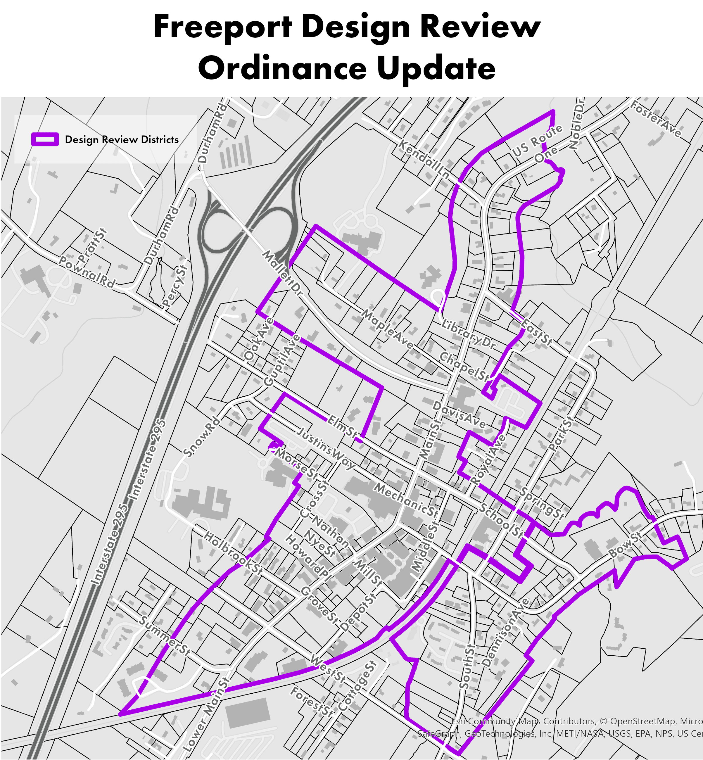 Freeport Design Review Ordinance Map 