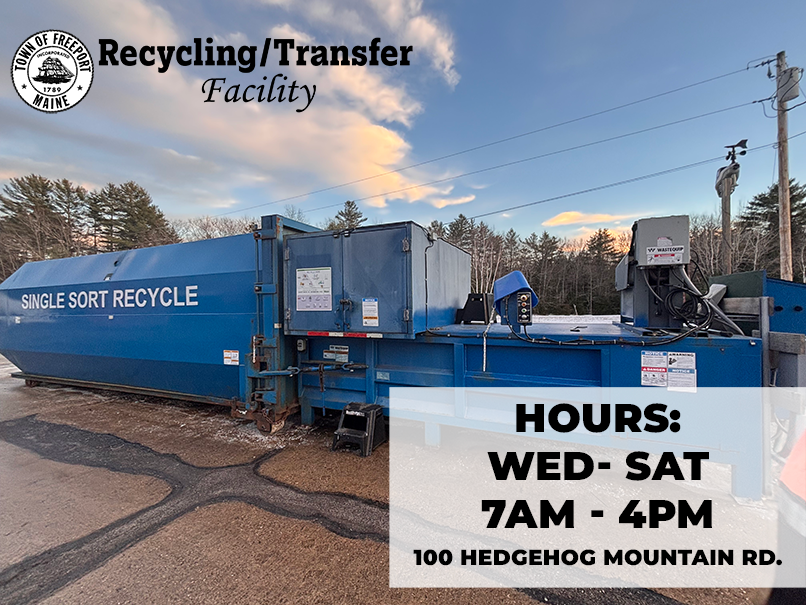 wording: recycling transfer facility hours wed-sat 7am - 4pm 100 hedgehog mountain road