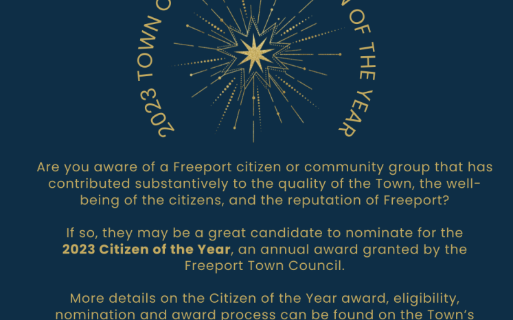 2023 Citizen of the Year - Nominations due by 1/31/24